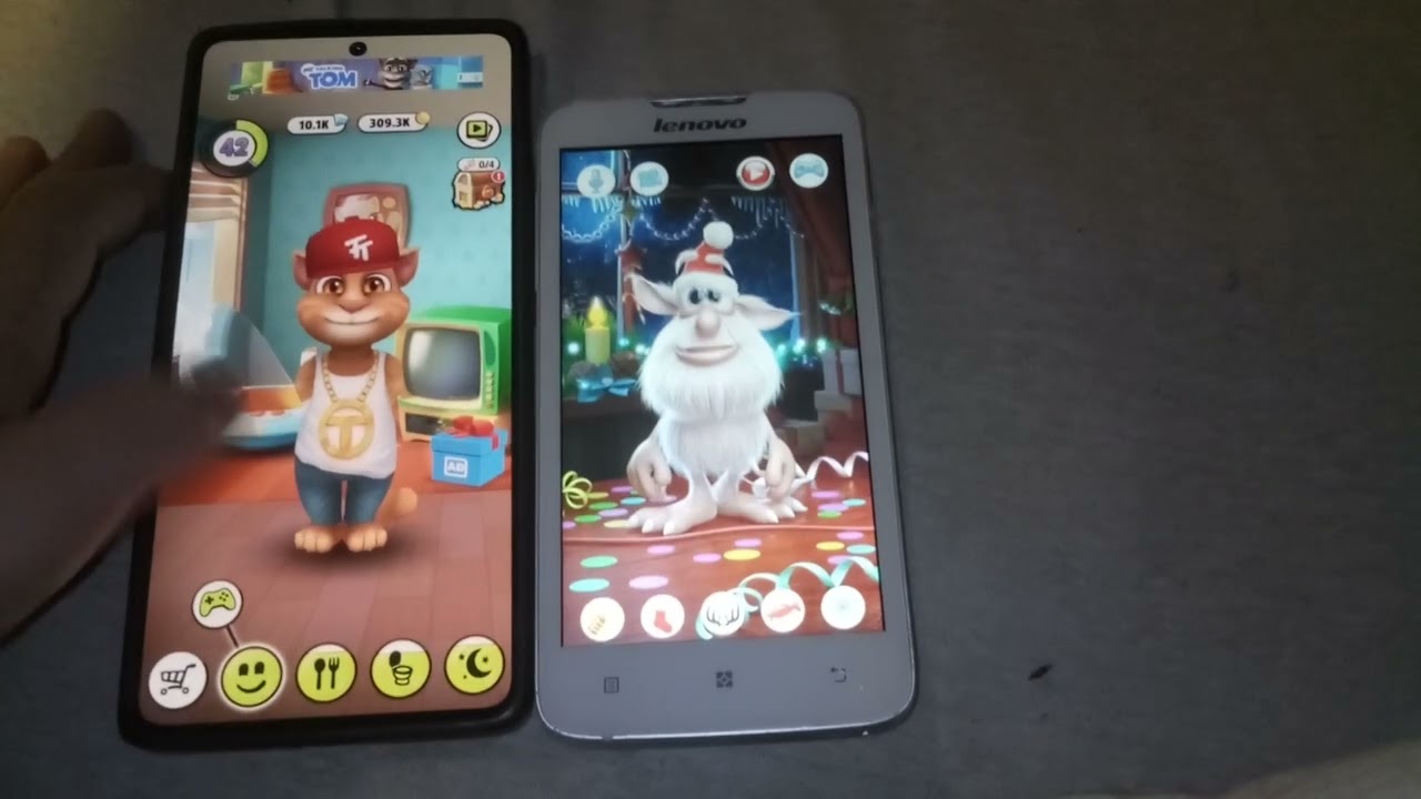 My talking tom echo vs talking booba santa's pet echo