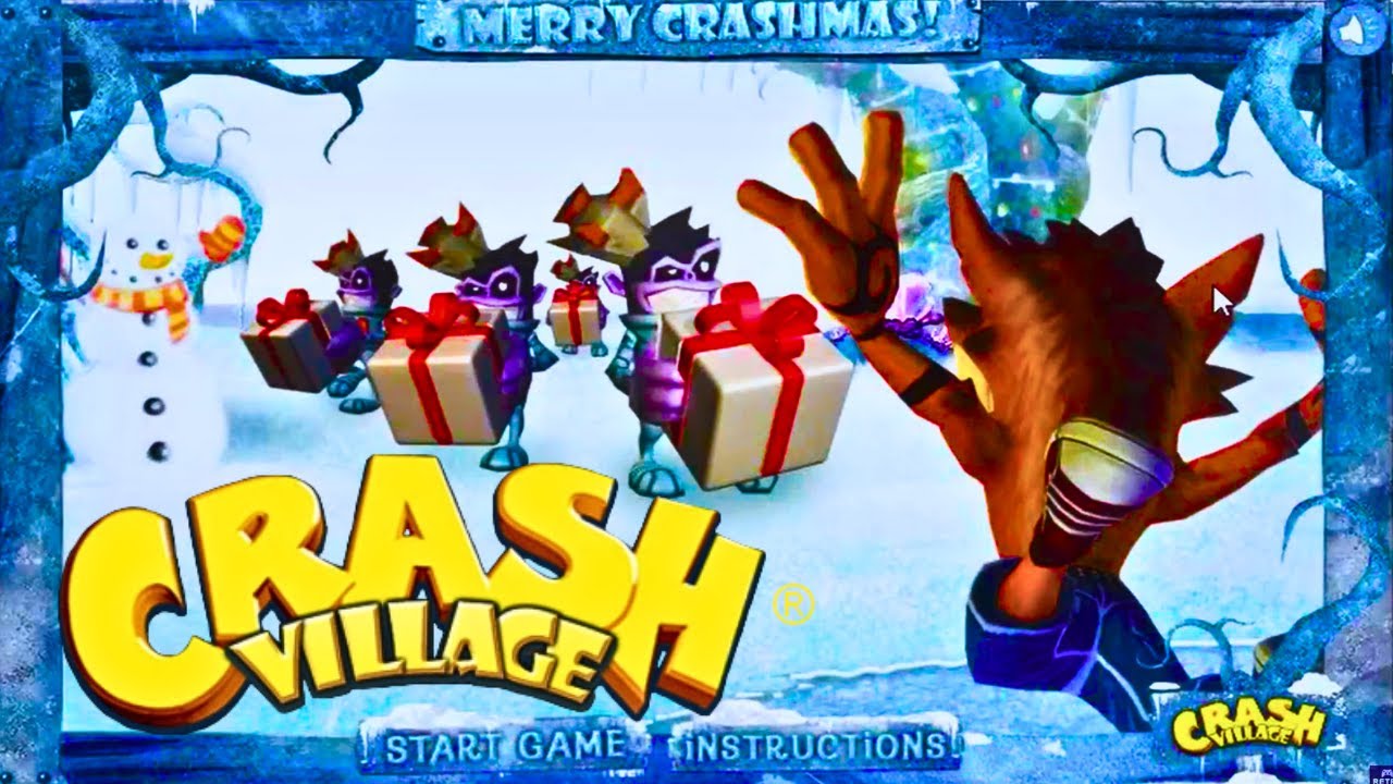 Crash Bandicoot - Crashmas (2004) | RARE & LOST Flash Game from Crash Village