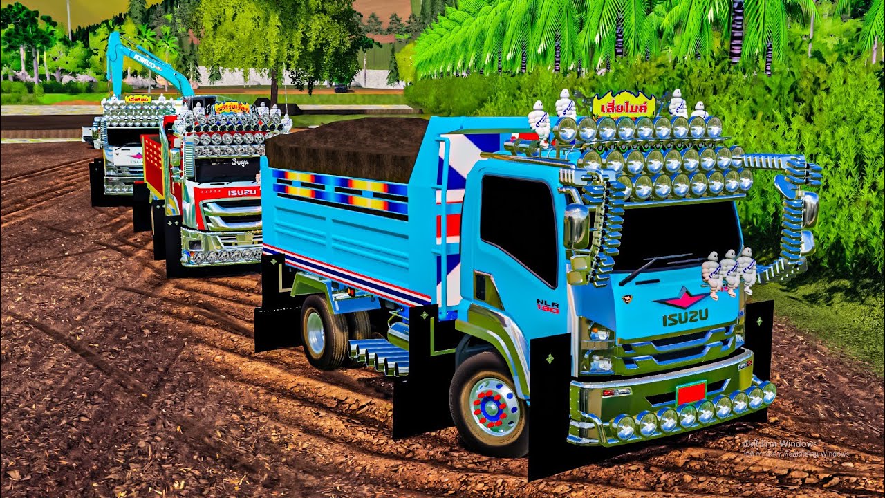 ขับ 6 ล้อขนดินกับงานลอกนา - Farming simulator 19