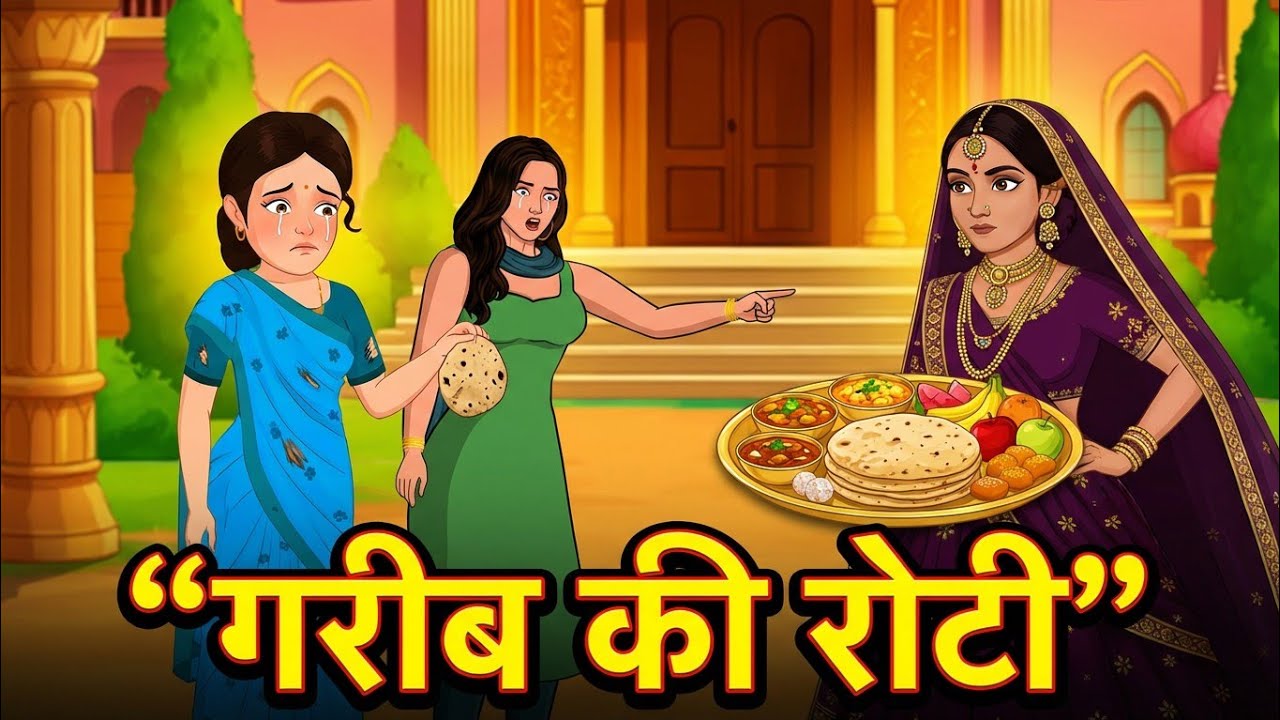 गरीब की रोटी | Moral Hindi Kahani #cartoonvideo #garibvsamir