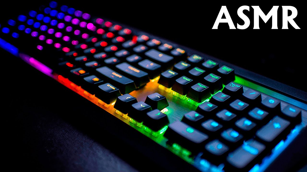 ASMR 5 Keyboards Mechanical and Silicone - Fast & Slow Typing (Tapping)