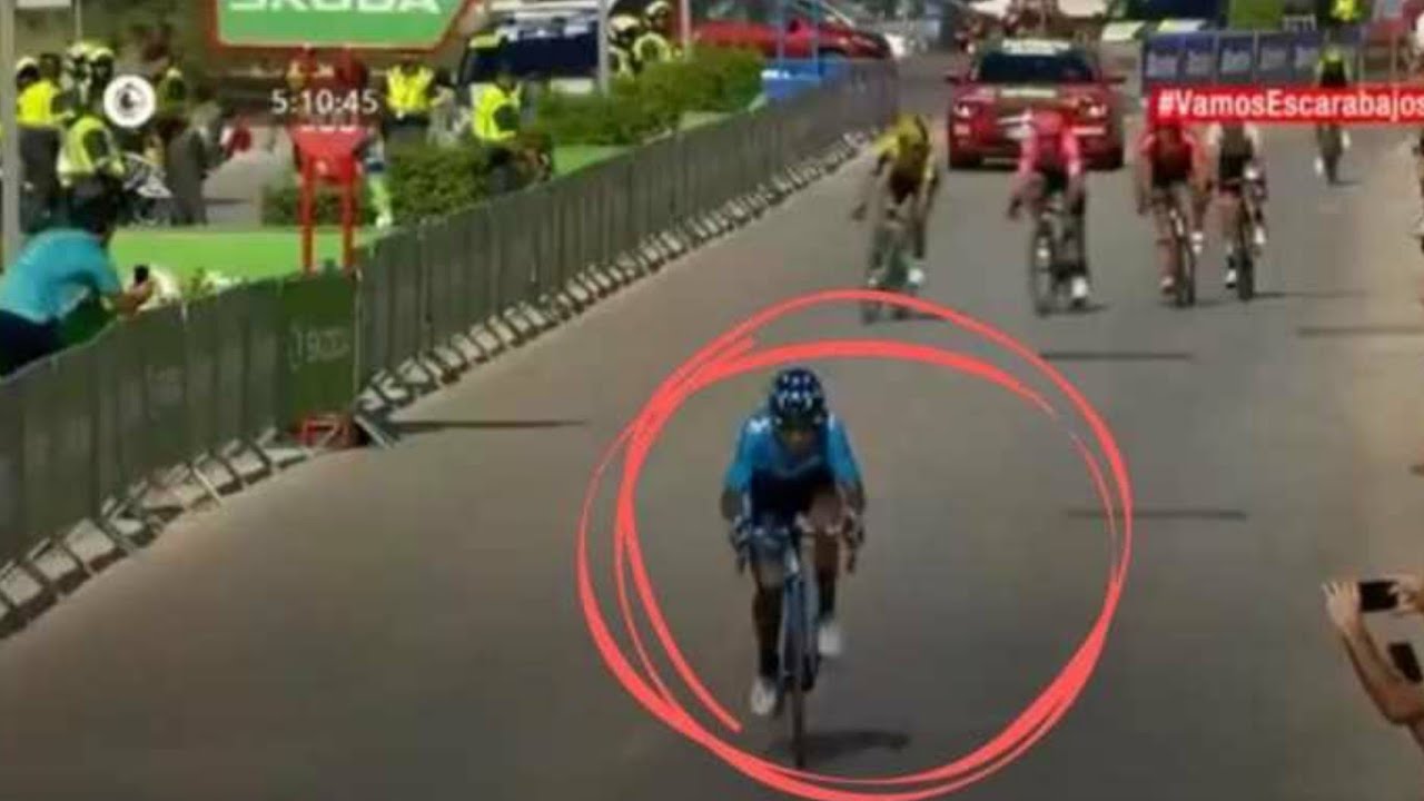 Nairo quintana gana etapa atacando en el plan. increible haza&ntilde;a!!!
