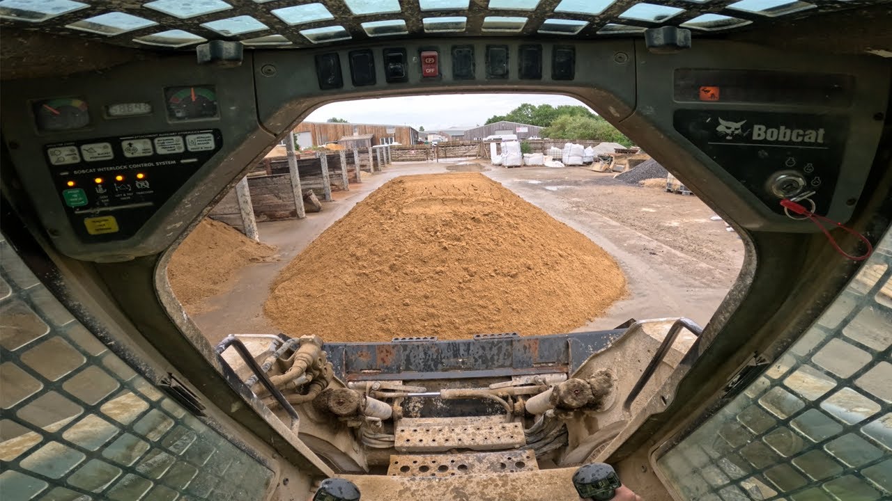 A Day in the Life: Moving 20 Tons of Sand & Mixing Mortars – Bobcat S300 POV