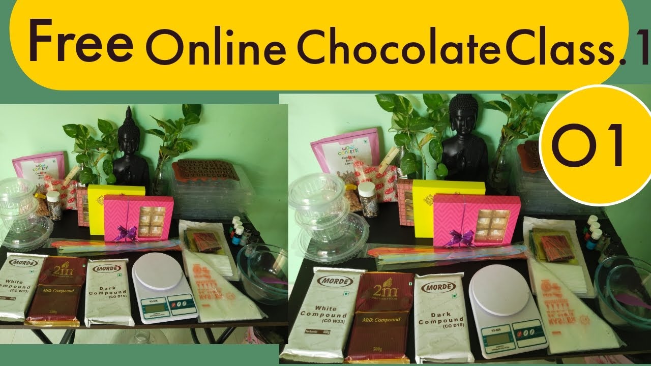 01 - Free online class 👍 home made chocolates making, basic materials information in telugu