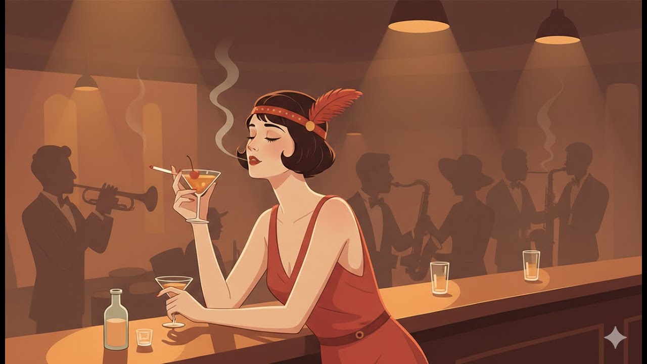 Midnight in the 1940s: Smoky Jazz & Rainy City Ambience