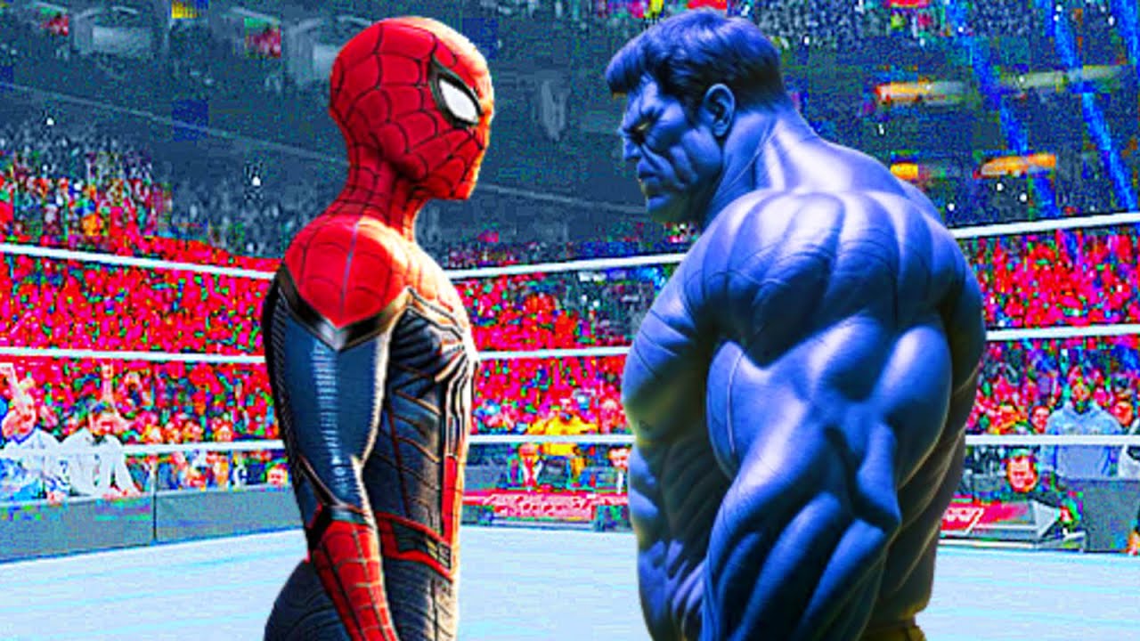 SPIDER-MAN VS BLUE HULK - IRON MAN MATCH