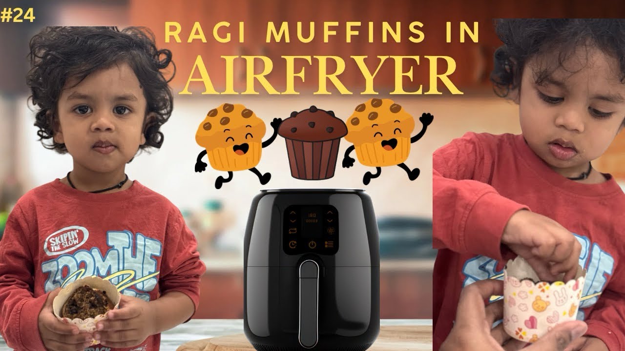 Airfryer లో Soft రాగి మఫిన్స్ | No Maida | Kids Favourite|Saraishqvibes