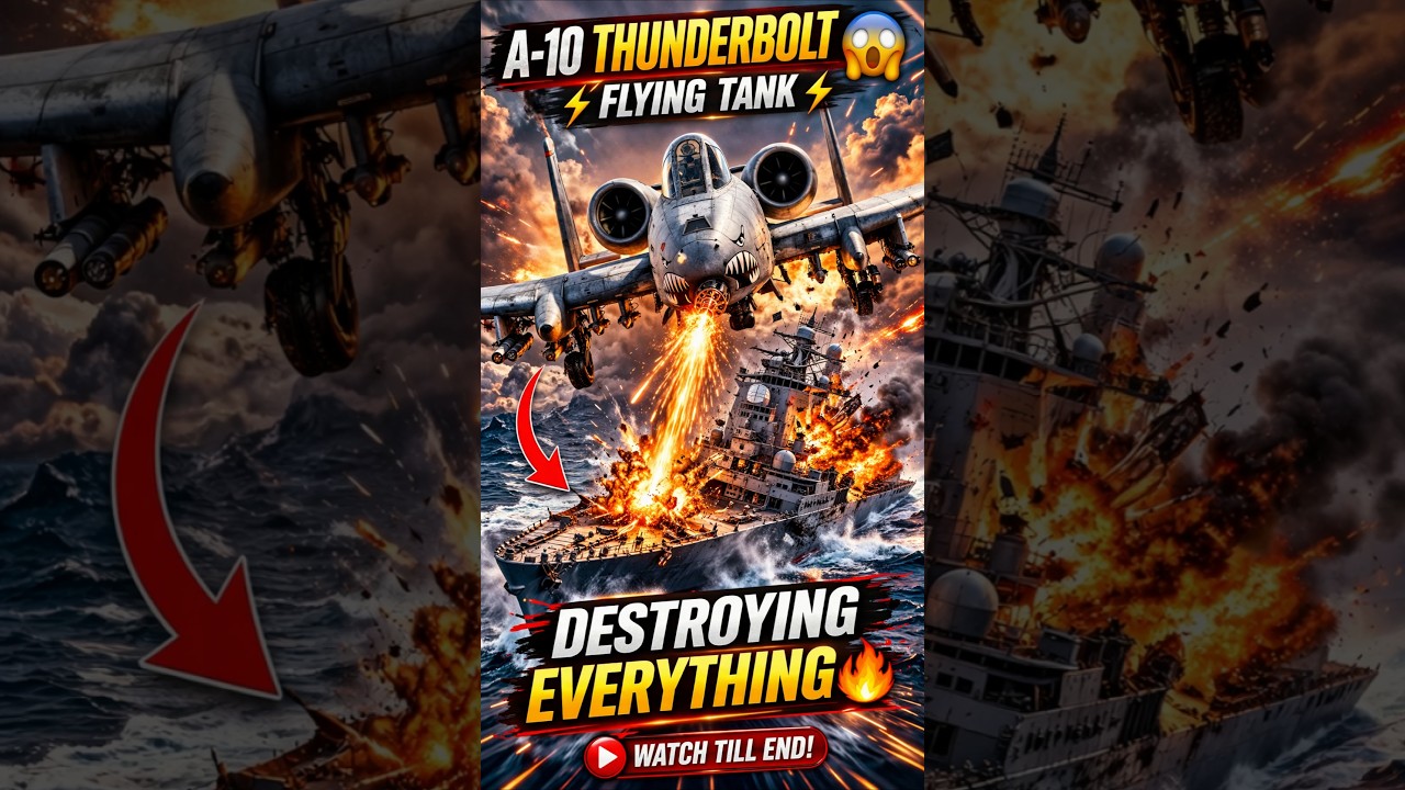 A-10 Warthog 😱 Destroying Warship 🔥 Flying Tank Power