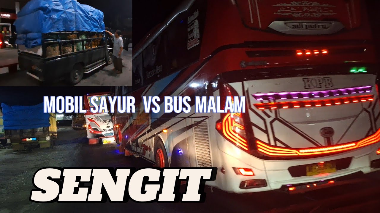 L300 PICK UP MUATAN SAYUR VS BUS MALAM