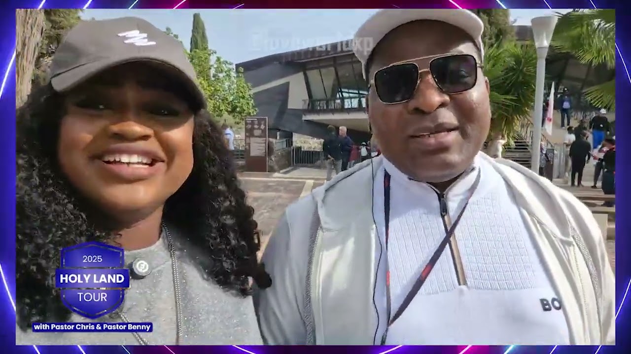 🌍✨ Sylvia speaks with Pastor Lanre Alabi and Pastor Biodun Lawal at the Holy Land Tour ✨🌍
