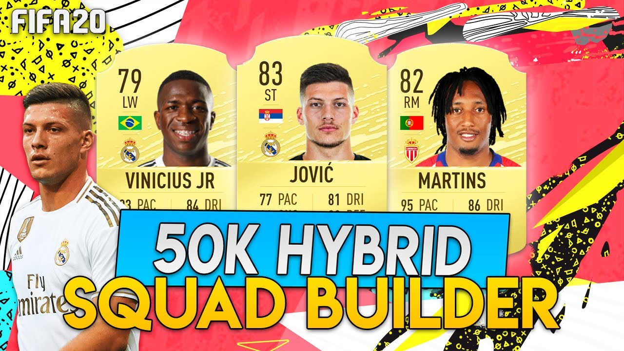 FIFA 20 INSANE 50K HYBRID STARTER TEAM SQUAD BUILDER w/ JOVIC, VINICIUS JR & GELSON MARTINS! #FIFA20