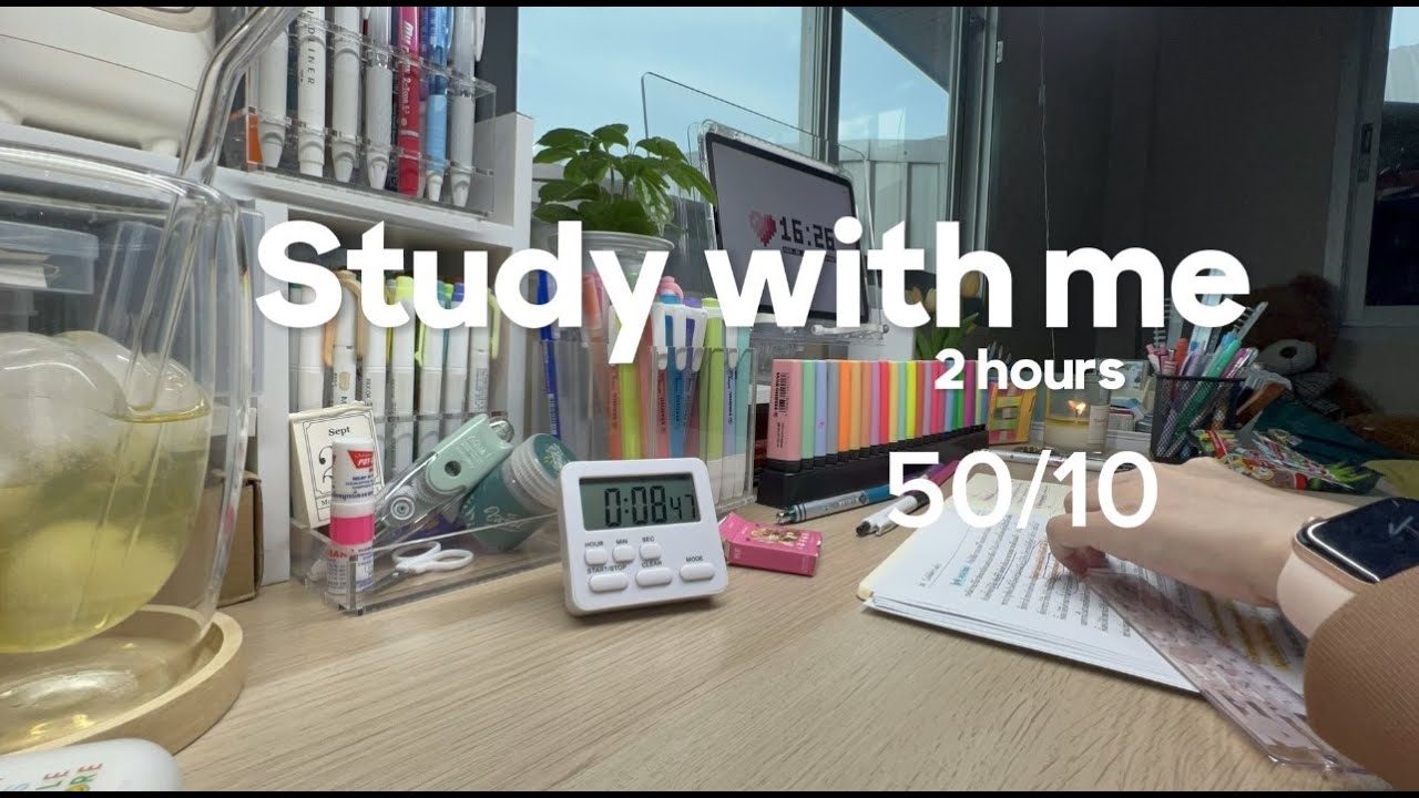 อ่านหนังสือกัน STUDY WITH ME | 2 Hours 50/10 with music