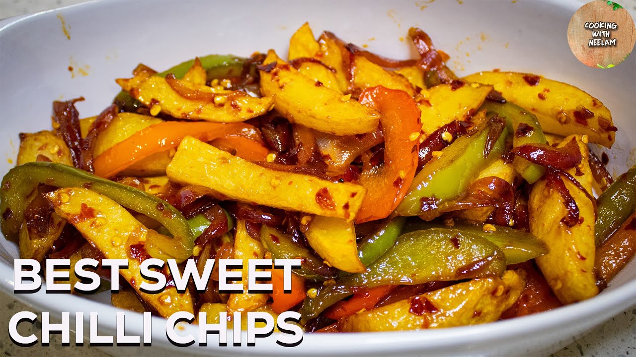SWEET CHILLI CHIPS RECIPE | HOW TO MAKE CRISPY HONEY CHILLI CHIPS | MASALA CHIPS