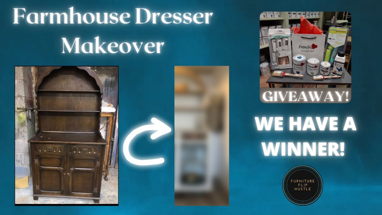 Farmhouse Dresser Makeover// Giveaway // From Trash To Treasure #facebook #marketplace #winner