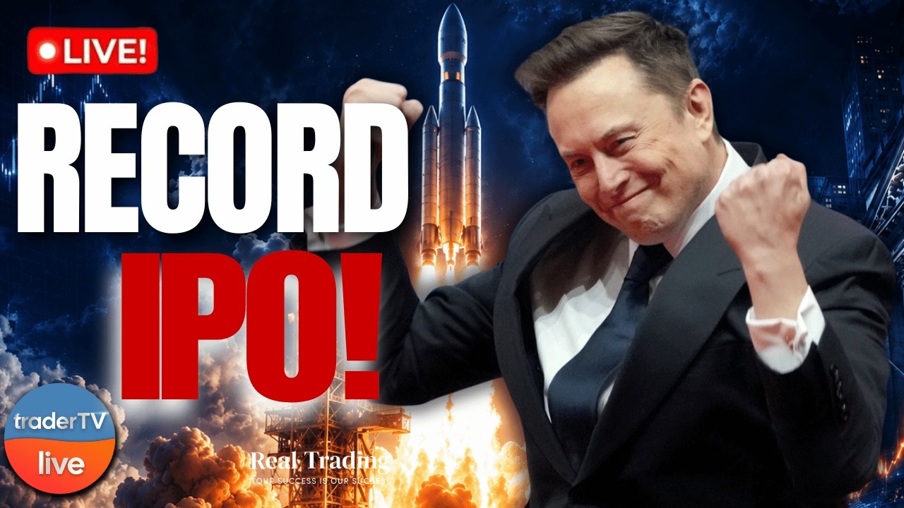 SpaceX IPO Launch Day! $SPCX Begins Trading in Biggest IPO Ever | Stock Market Live