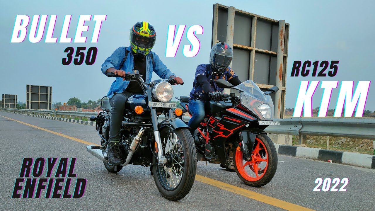 Royal Enfield Bullet 350 Vs 2022 Ktm RC125 Long Race | Amazing Results | Ksc Vlogs