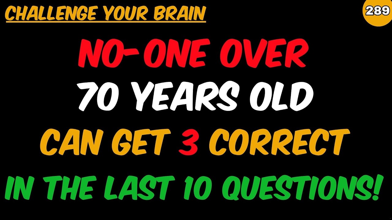 IF YOU CAN SCORE MORE THAN 3! YOU STILL HAVE A RETENTIVE MEMORY! | GENERAL KNOWLEDGE | EDUCATION