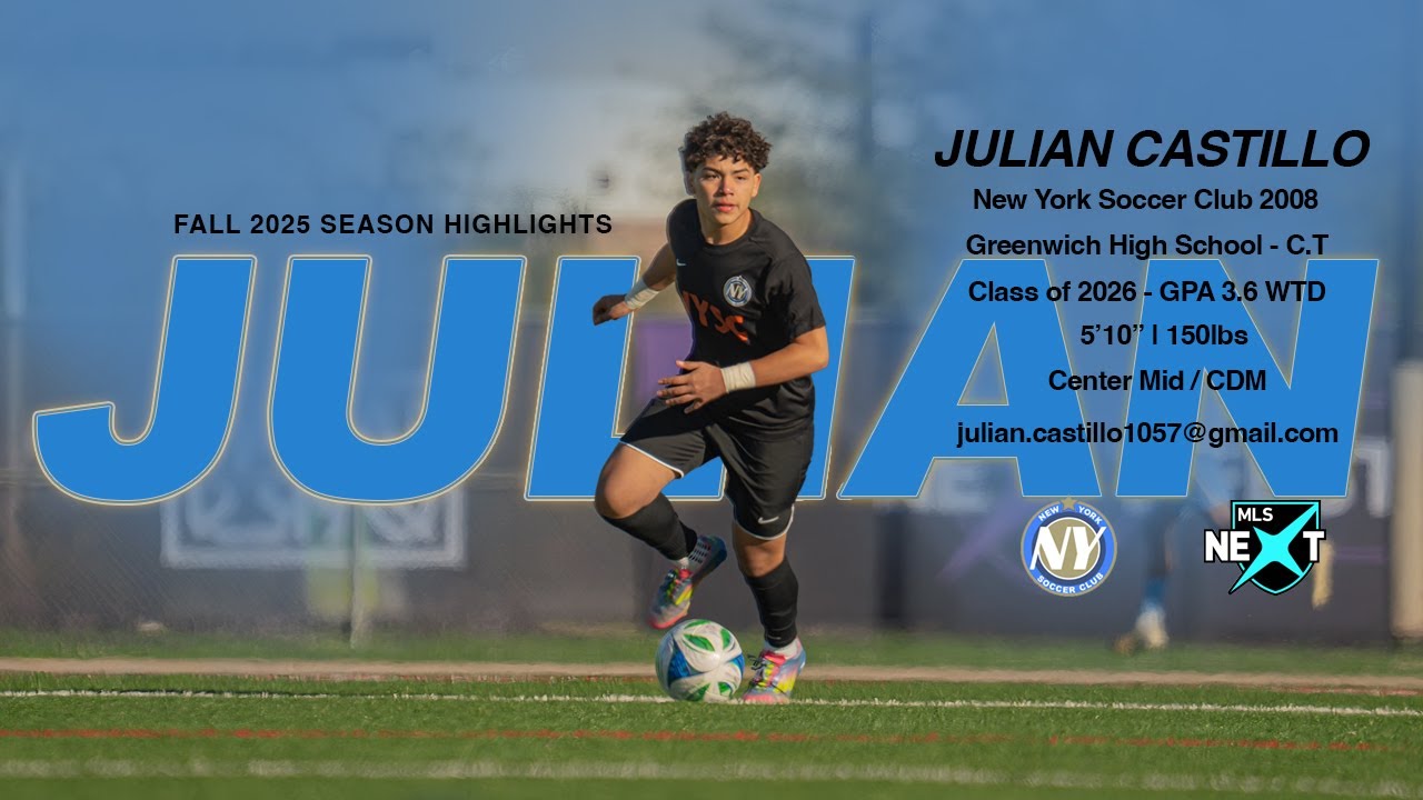 Julian Castillo 2026 CM CDM MLS Next Highlight