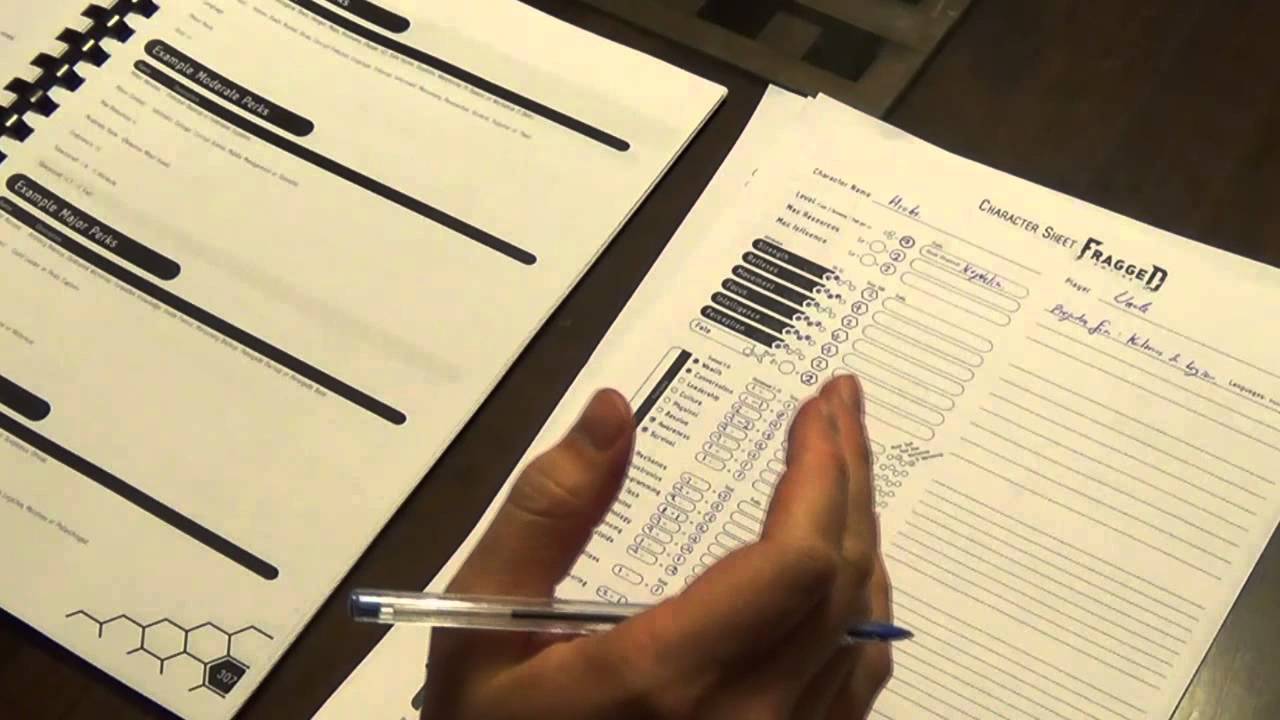 a) Character Creation Example