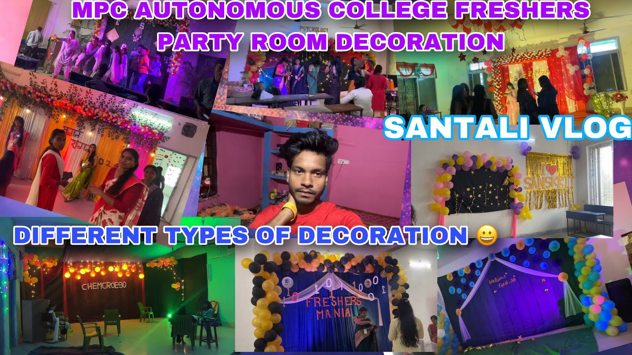 MPC AUTONOMOUS COLLEGE BARIPADA!! FRESHERS PARTY 🎉DECORATION!! SANDEEP TUDU OFFICIAL!! SANTALI VLOG.