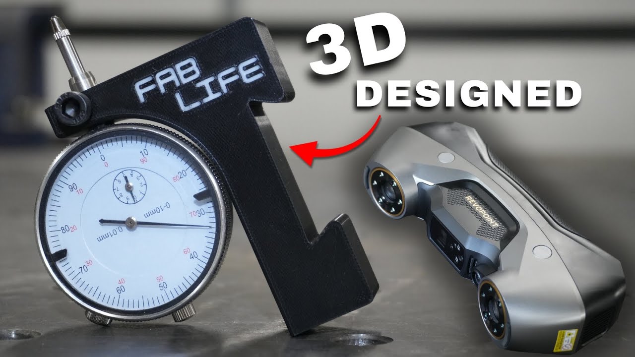 Я изготовил держатель для индикатора часового типа с помощью 3D-сканирования | Revopoint MetroY Pro