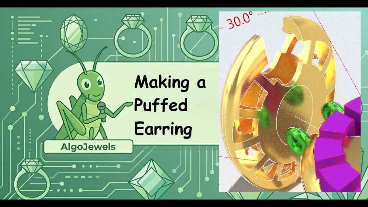 Puffed Earrings - Using Rhino's Grasshopper and AlgoJewels