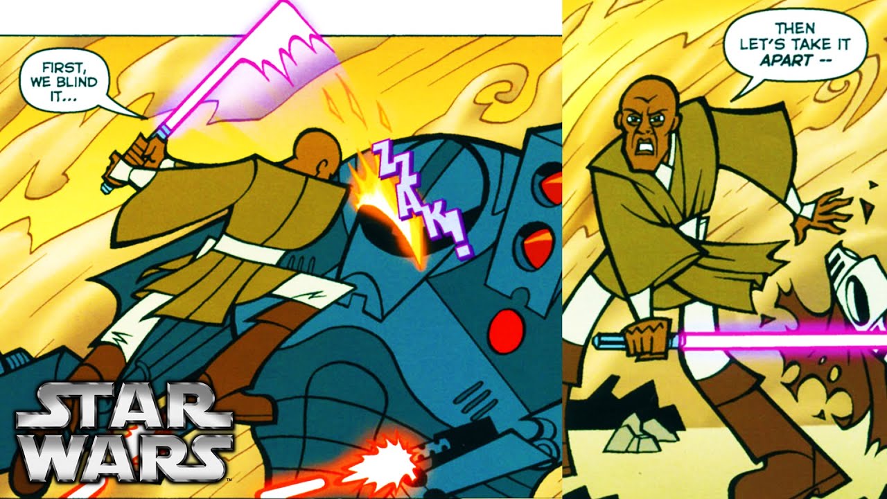The Time Mace Windu Calmly SHREDDED a B3 ULTRA BATTLE DROID To Pieces - (with Saesee Tiin)