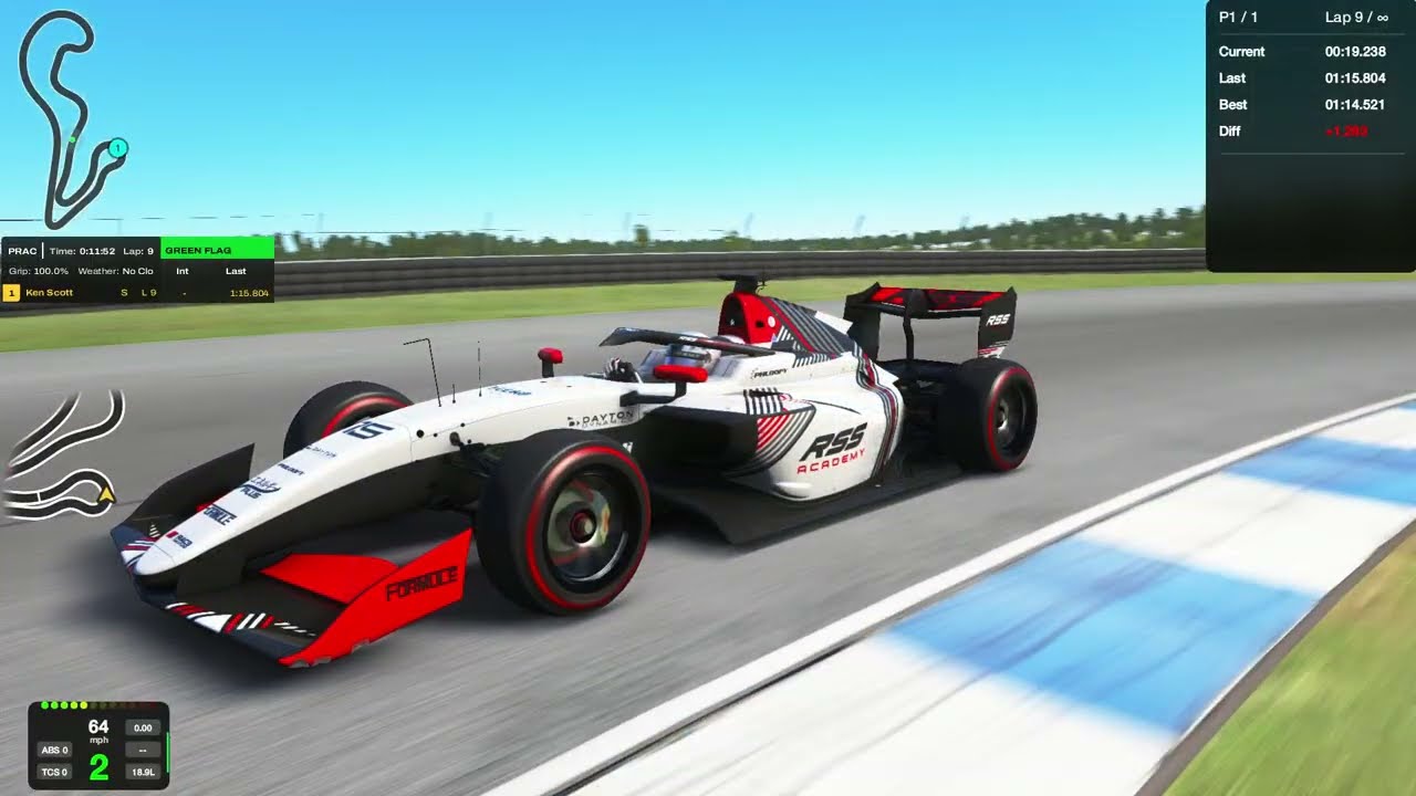 Assetto Corsa - Formula RSS 3 2026 V6 - Atlanta Motorsports Park  - Hotlaps