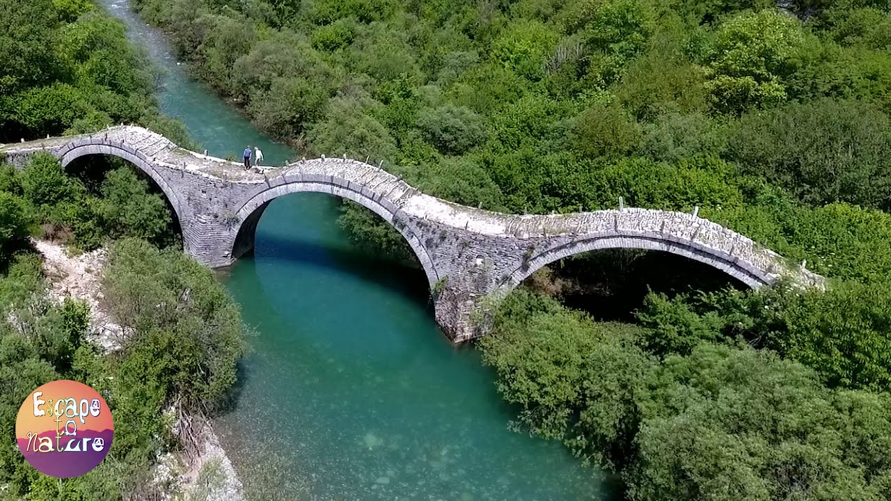 Old stone bridges - Zagorochoria Epirus Greece - With drone scenes - Πέτρινα γεφύρια Ζαγοροχώρια
