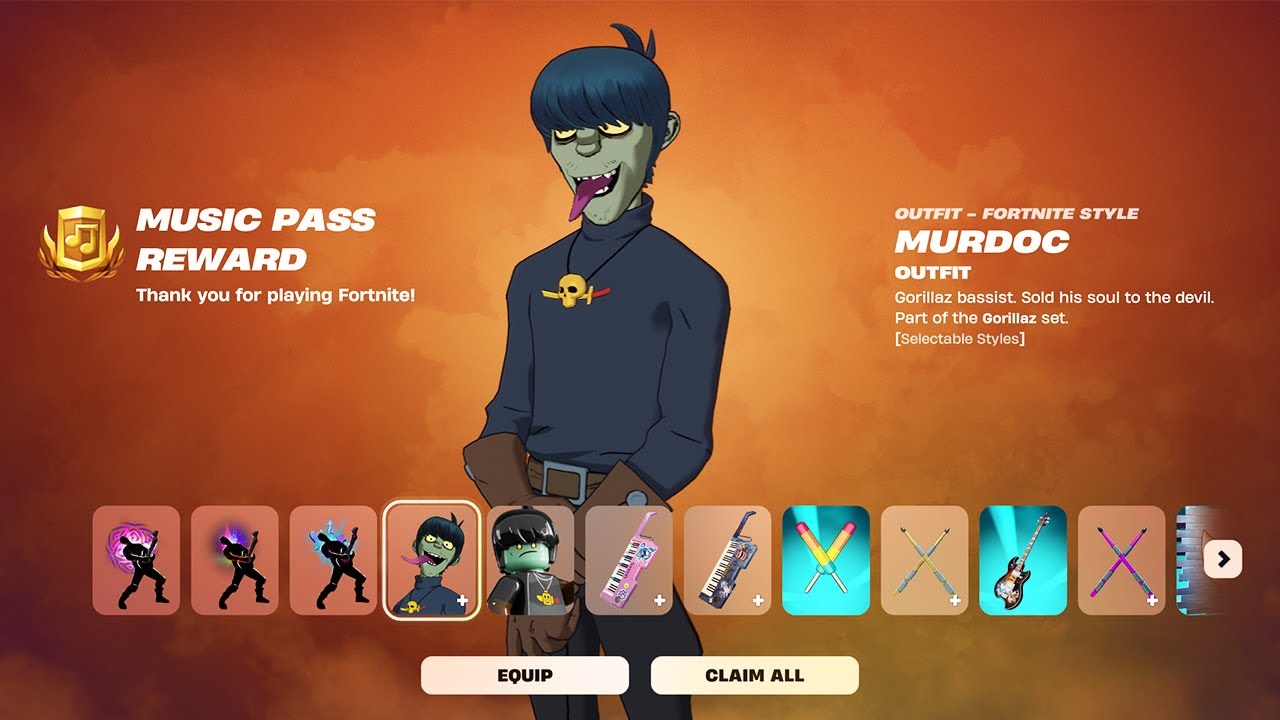 Я купил весь абонемент Gorillaz Fortnite Festival Pass и даже больше!!!