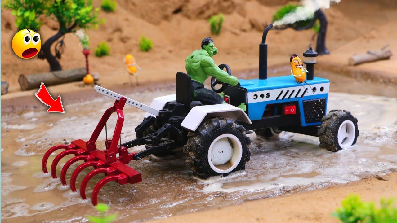 Diy Mini Tractor with Plough Machine/science project That works!@small town