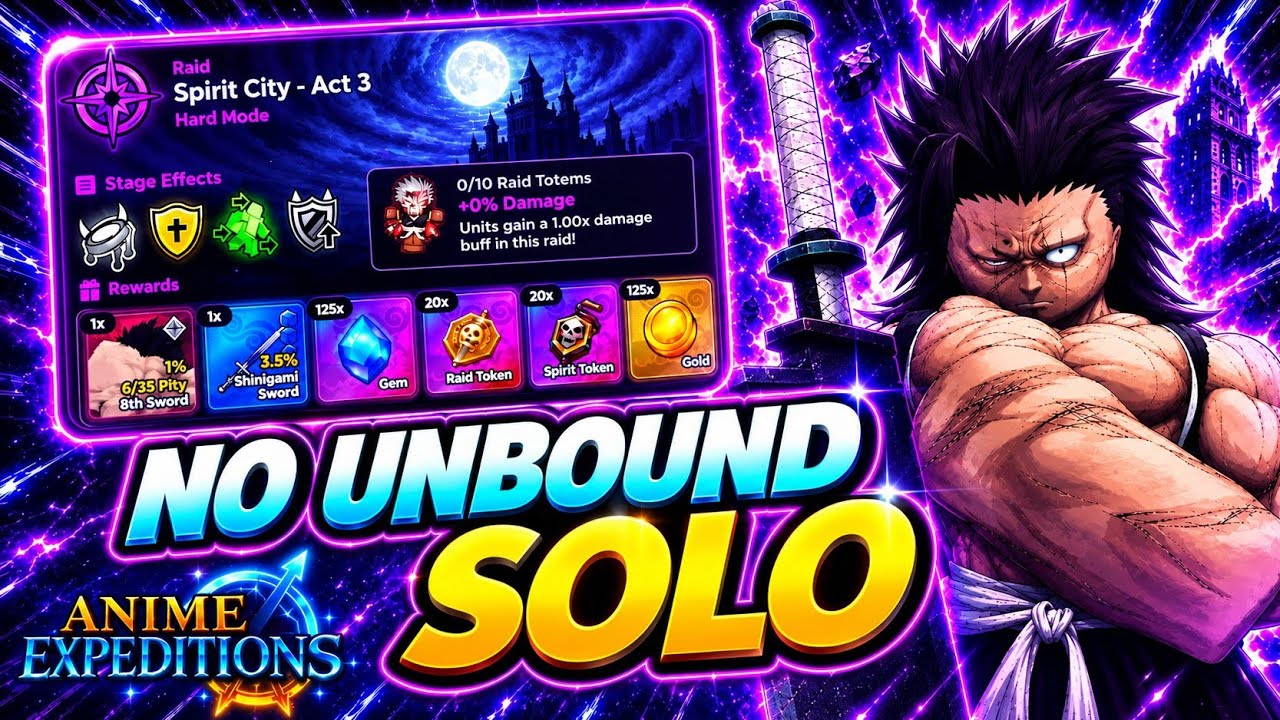 How to SOLO KENPACHI RAID ACT 3 Without Any Unbound/Secret in Anime Expeditions