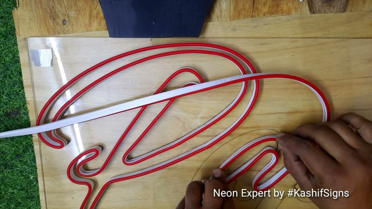 How to Make Neon Light Sign without Laser and CNC machine. Neon Sign Manufacturing with Printing.
