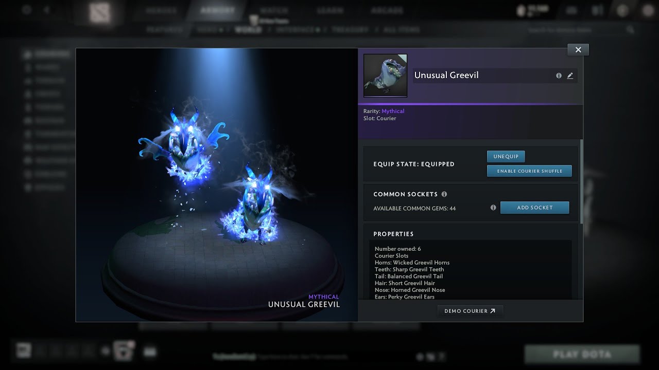 Unusual Greevil (Mythical Courier) Dota2