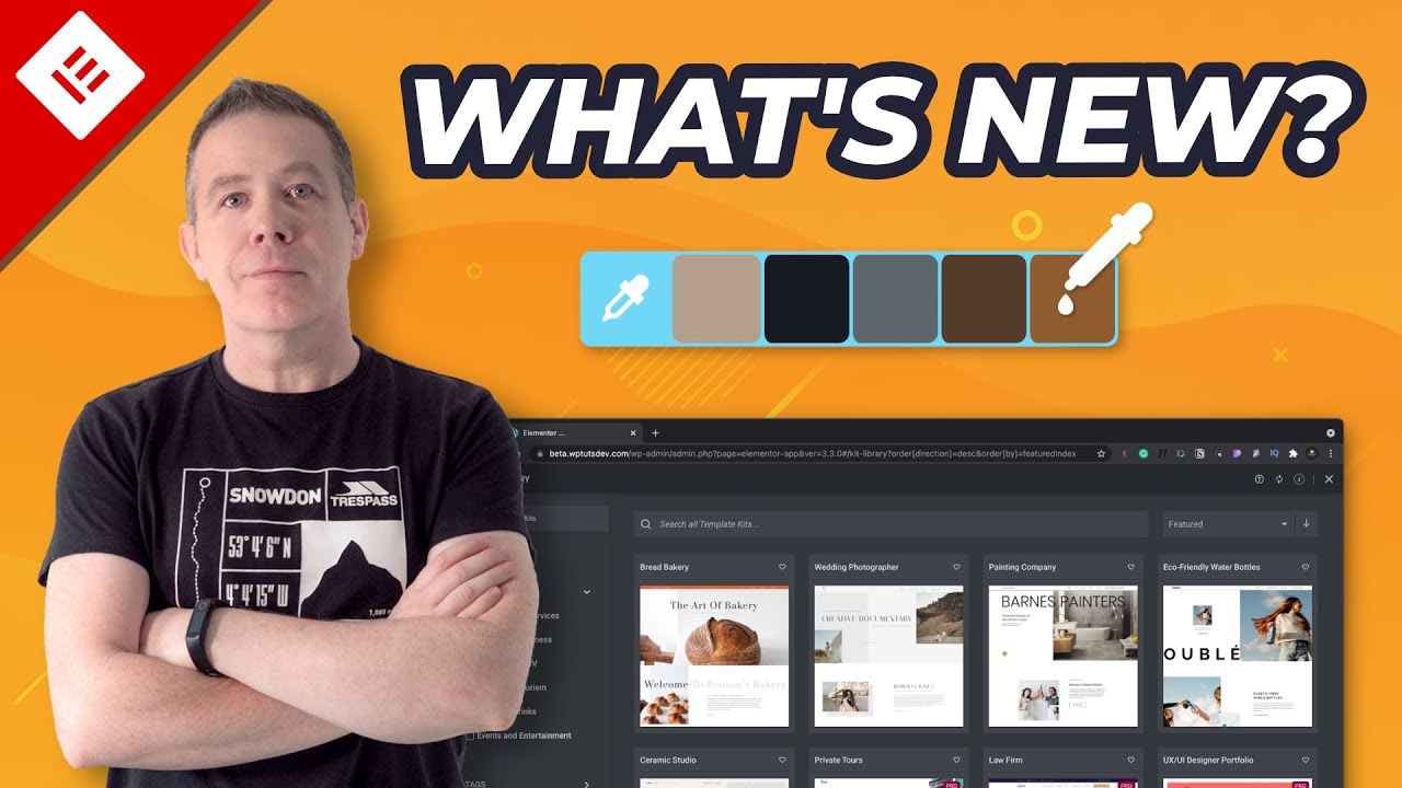 Elementor FREE 3.3 - Color Picker & Style Kits