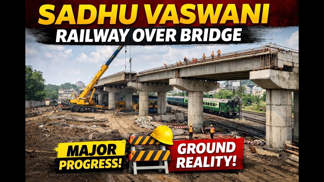 Sadhu Vaswani Railway Over Bridge 🚧 Major Progress Revealed | Koregaon Park Ground Reality