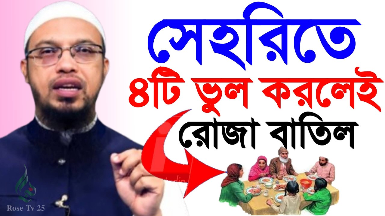 সাবধান সেহরীতে ৪টি ভুল করলেই সকল নামাজ ও রোজা বাতিল হবে। শায়খ আহমাদুল্লাহ, Sheikh Ahmadullah