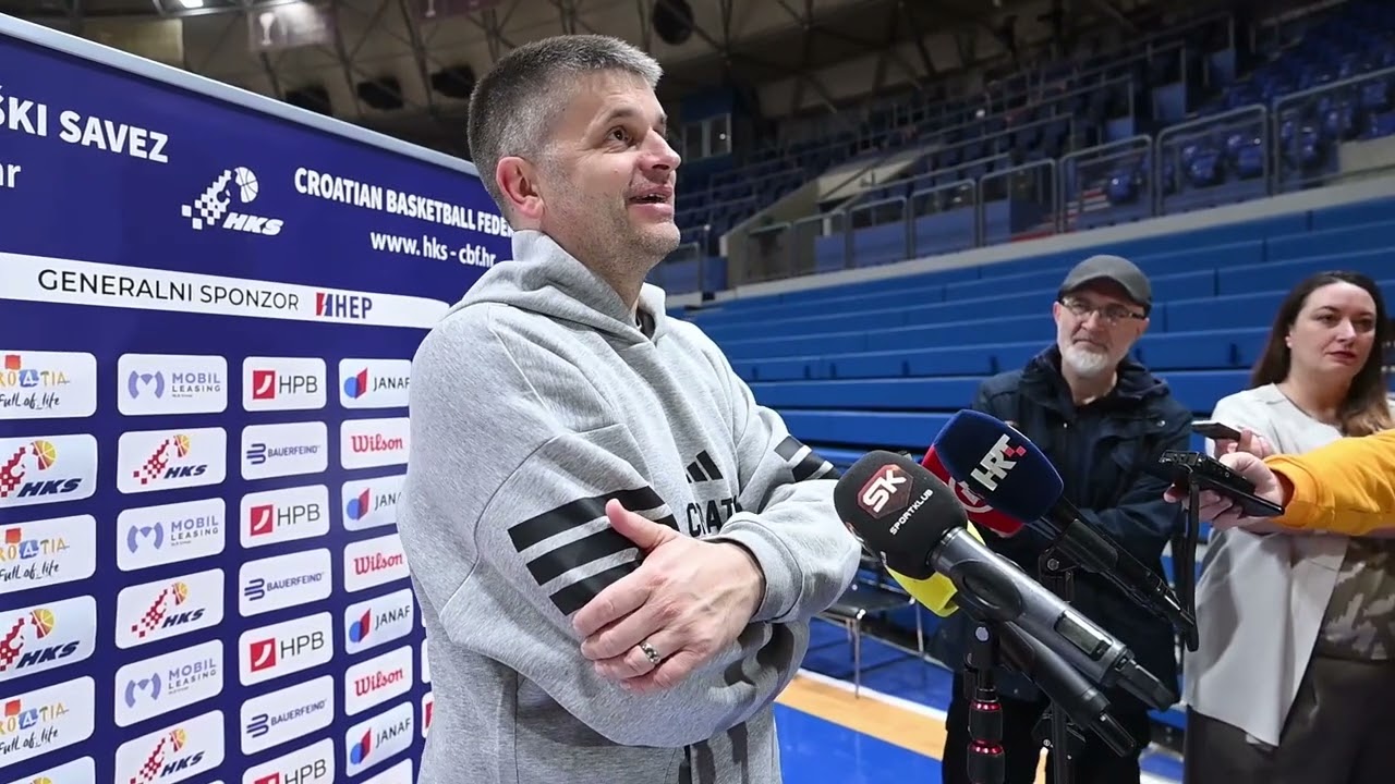 Tomislav Mijatović dao izjavu za medije uoči treninga hrvatske reprezentacije pred utakmicu s Nje