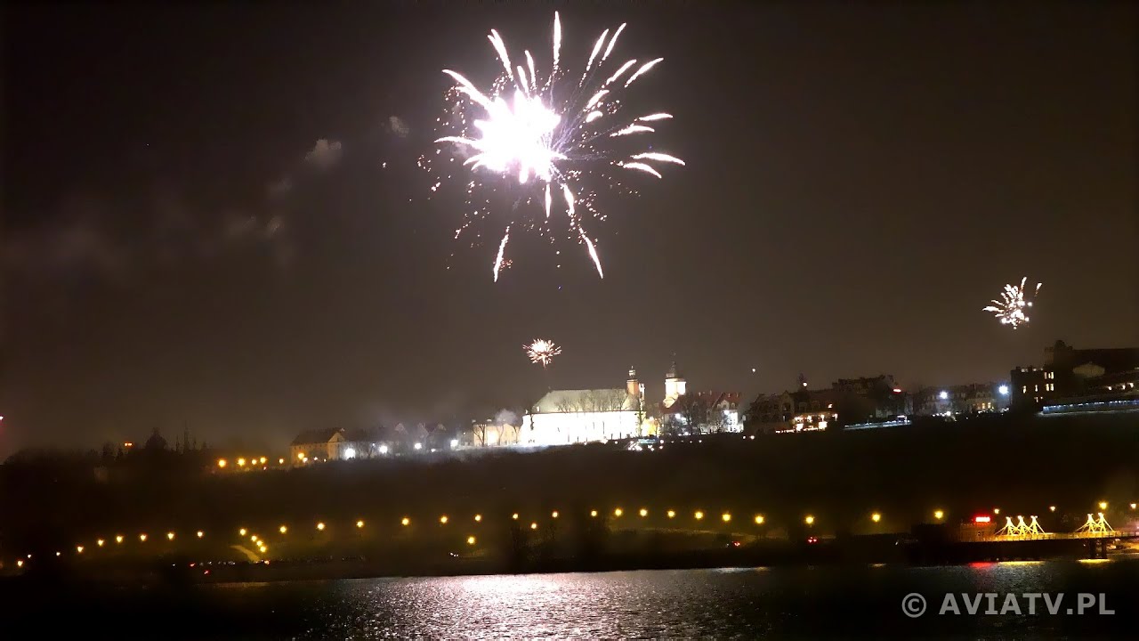 Płock - sylwester 2015 / 2016 - pokaz fajerwerków