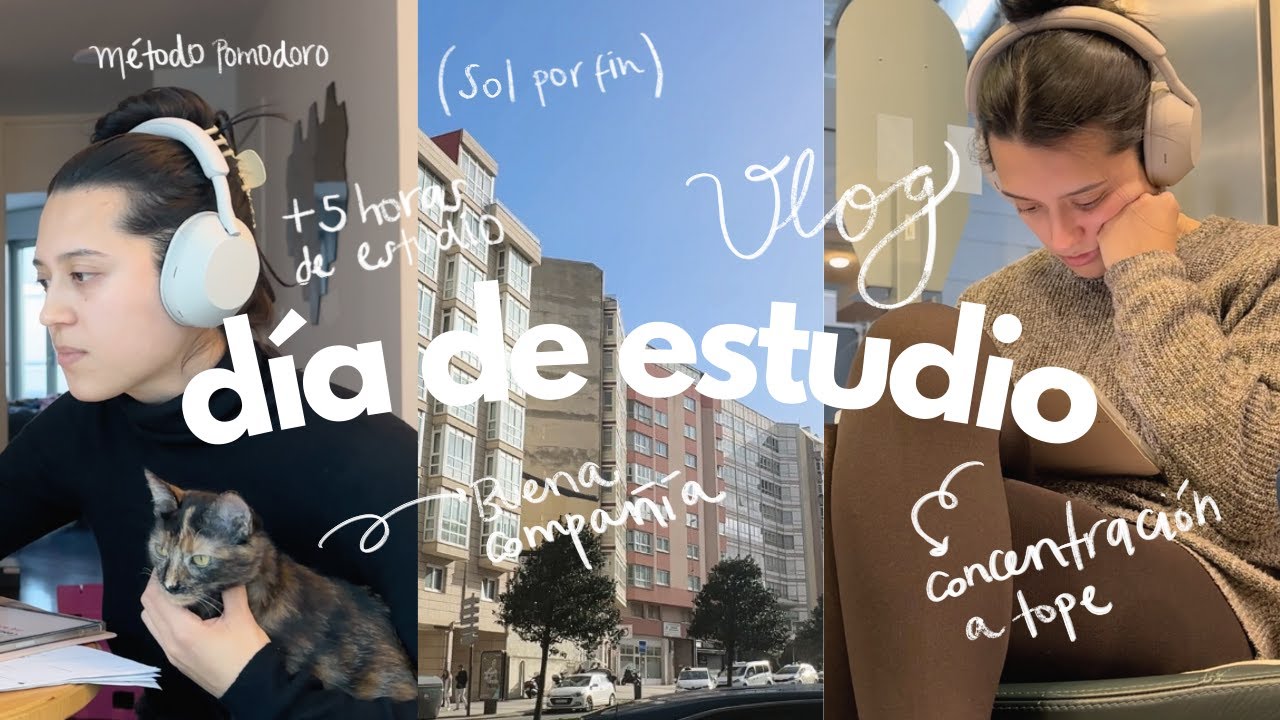 Día de estudio conmigo ☕️ Vlog de estudio, método pomodoro modificado, preparando oposición y más
