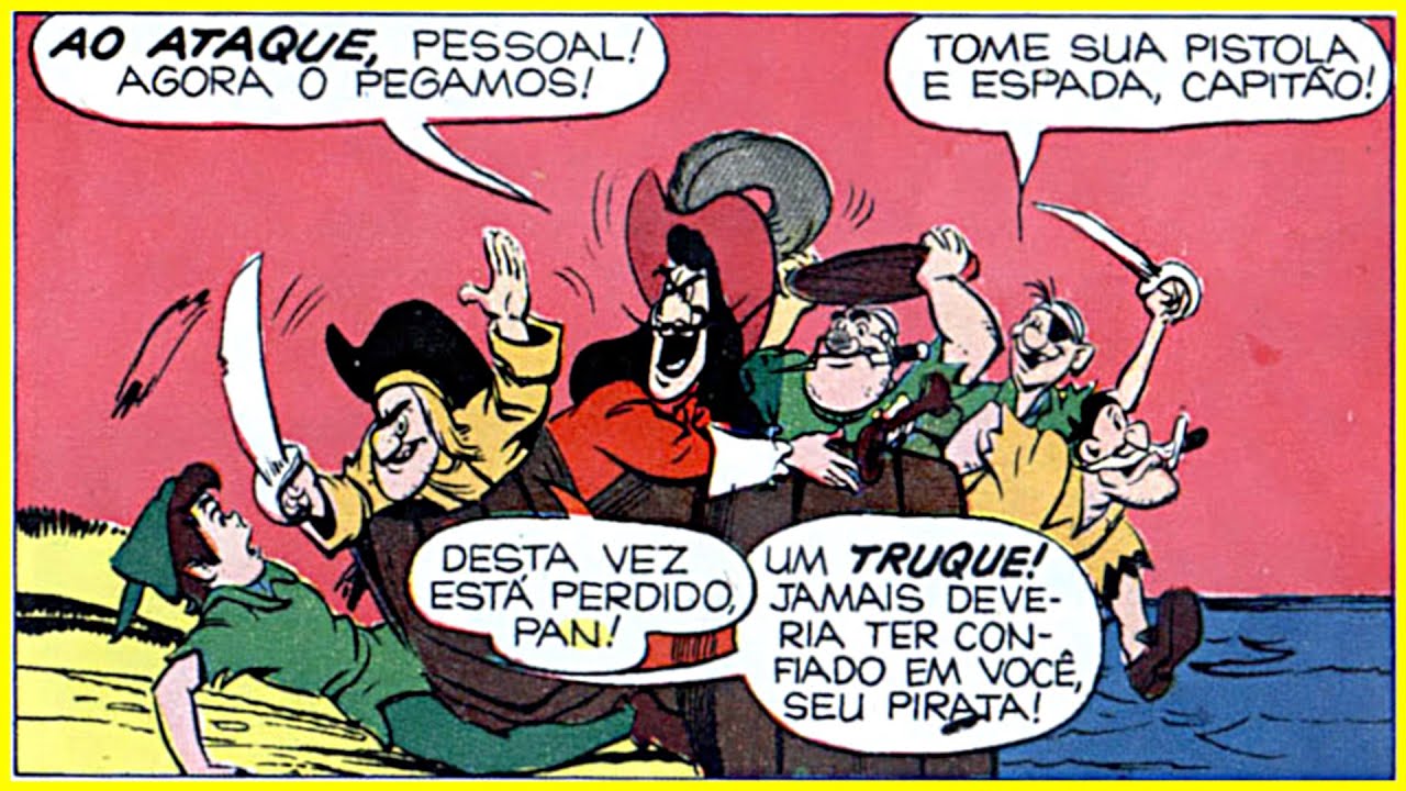 PETER PAN - Cadê O Navio Capitão | Gibi Da Disney | Peter Pan Na Terra Do Nunca | gibis divertidos