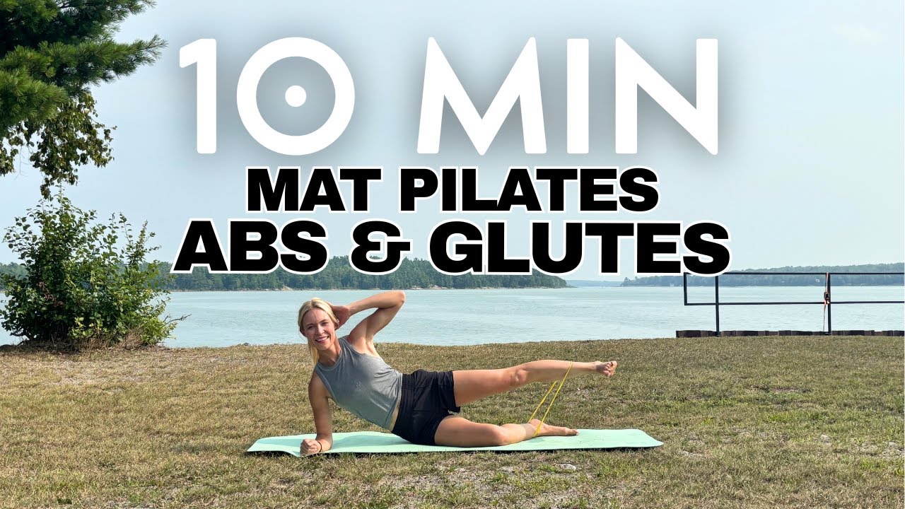 10 Minute Pilates Core and Glutes Workout using Small Band, Side Lying Obliques & Glutes