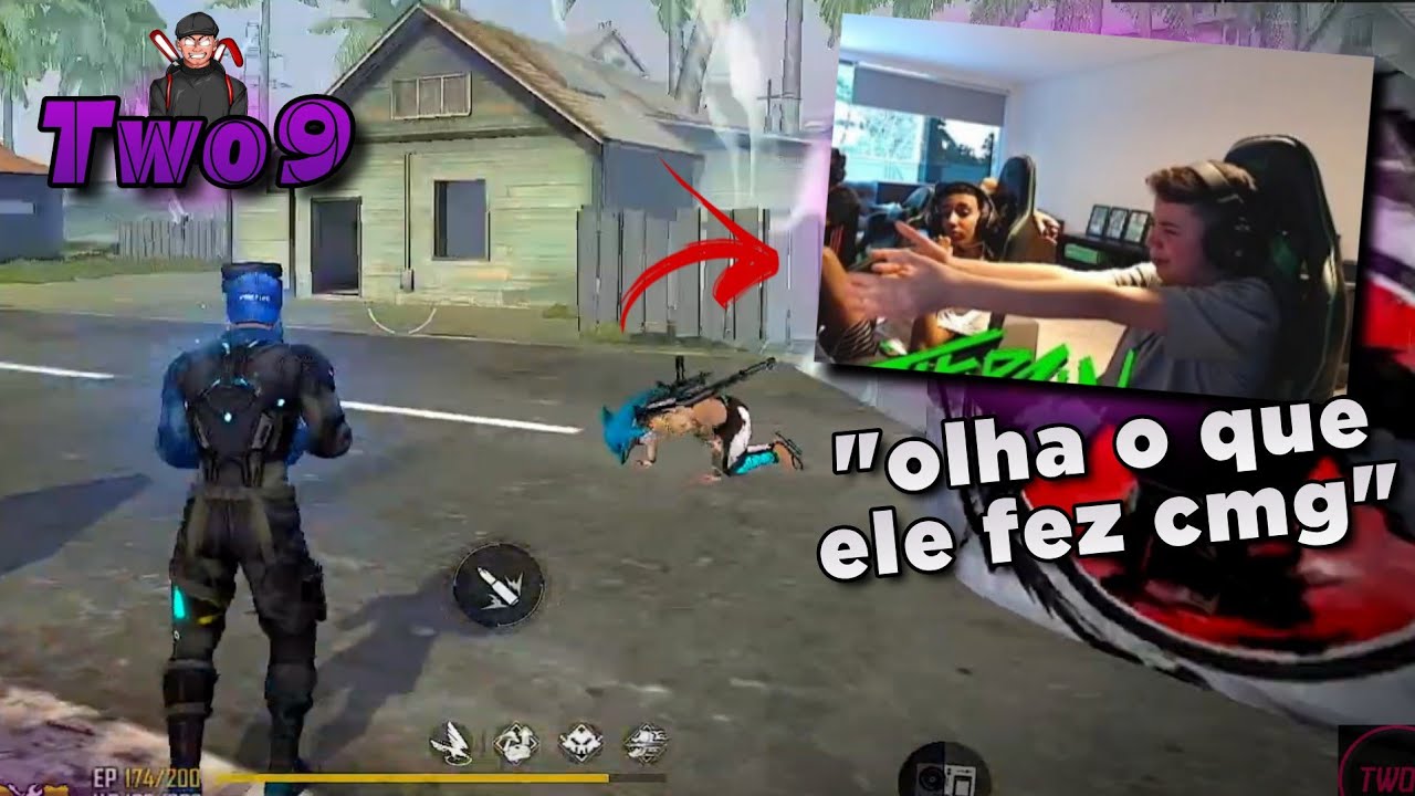 AS REAÇÕES DOS JOGADORES QUANDO SÃO HUMILHADOS PELO TWO9 NO FF!