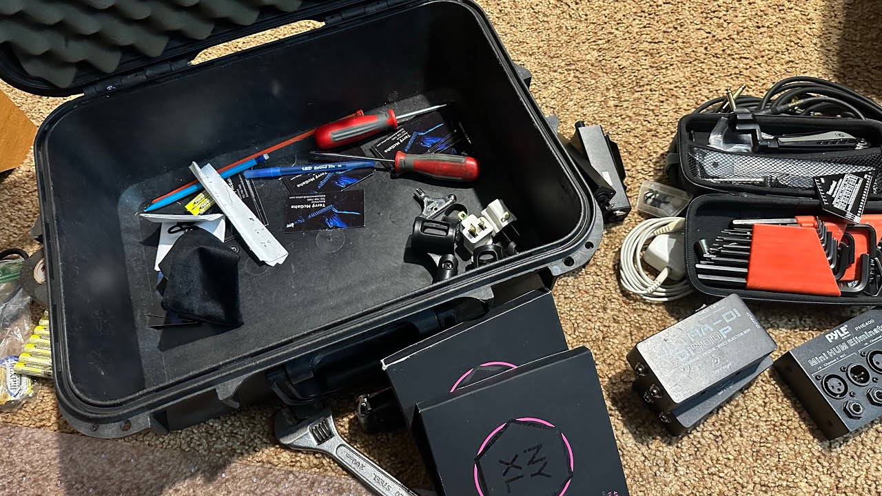 What do you carry to a gig? Besides an instrument and amp.
