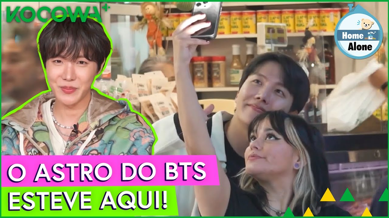 J-Hope tem desafio em inglês e tira fotos com fãs no mercado | Home Alone Ep 585 | KOCOWA+ [PT-BR]