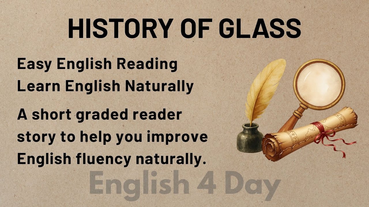 English Graded Reader | The History of Glass | Improve English Fluency