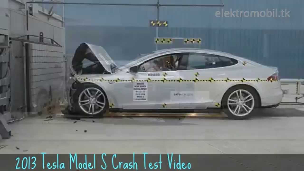 Краш тест Тесла Модель С Tesla Model S