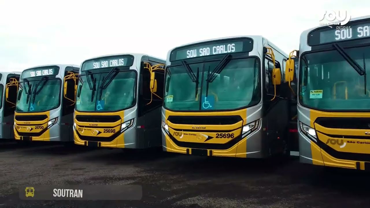 São Carlos recebe 10 novos ônibus com ar-condicionado e tecnologia de ponta! - Sou São Carlos Rigras