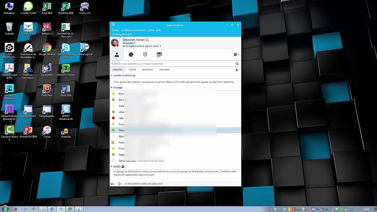 Utiliser Skype entreprise-Connexion et survol de l'interface