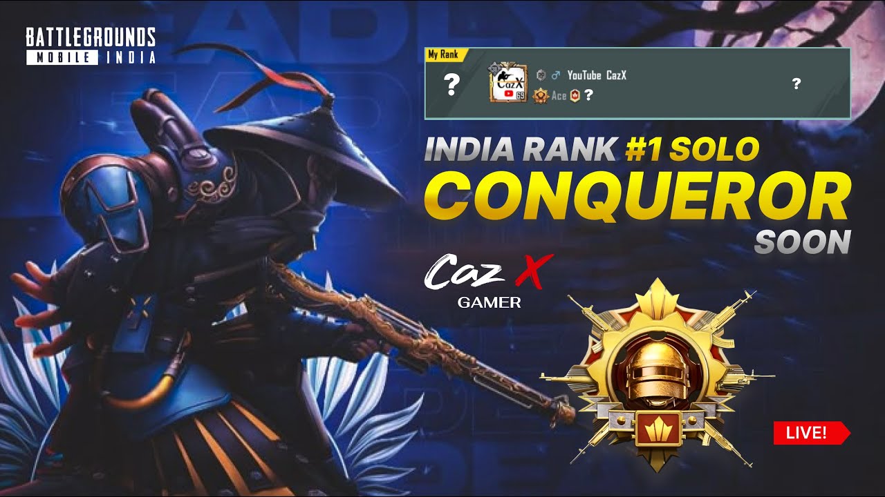🔴 SOLO #1 INDIA CONQUEROR SOON | #bgmi #livestreambgmi #solorankpush #soloconquerorpush